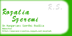 rozalia szeremi business card