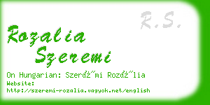 rozalia szeremi business card